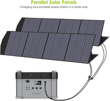ALLPOWERS 200W Portable Solar Panel 18V Foldable Solar Panel Kit with MC-4 Outputss