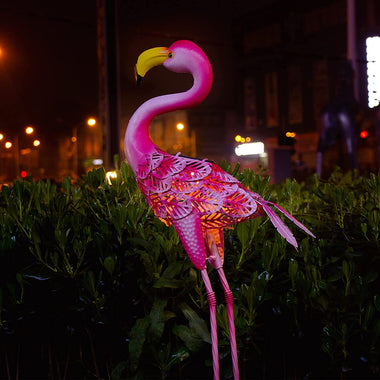 Solar Flamingo Outdoor Garden Statues