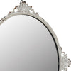 Decorative Oval Antique White Metal Wall Mirror