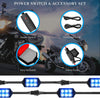 Chipcolor 12 Pcs Motorcycle LED Light Kit, APP Control RGB Motorcycle LED Lights