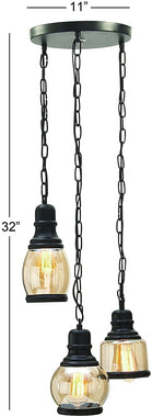 Deco 79 Glass Pendants with Bulb