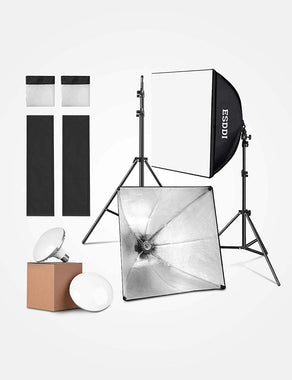 ESDDI Softbox Photography Lighting Kit Photo Studio Light with 2 X 450W 5400K LED
