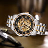 A-Alps Men's Watches Mechanical Hand-Winding Skeleton Watch