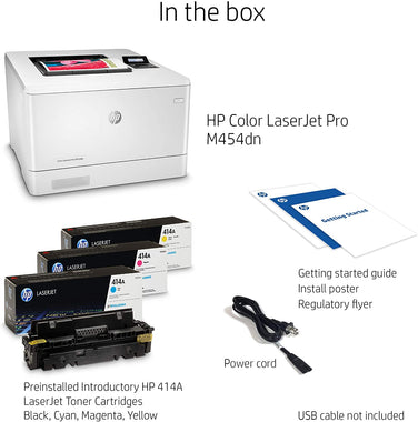 HP Color LaserJet Pro M454dn Printer, Double-Sided Printing & Built-in Ethernet