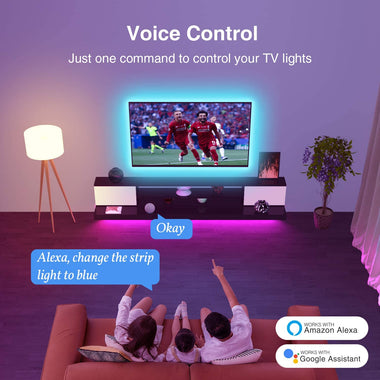 Led Lights for TV, 9.2ft TV Backlight with Voice Control