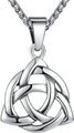 Stainless Steel Celtic Knot Irish Triquetra Lucky Love Pendant (LARGE)