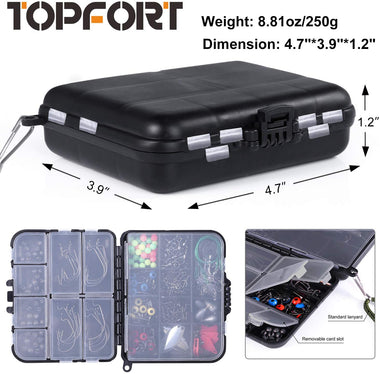 Topfort 187/230pcs Fishing Accessories Kit
