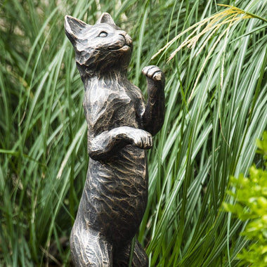 Standing Cat Statue Decorative Figurine Indoor Outdoor Home