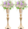 Set of 2 Flower Centerpiece Table Decorations Vases
