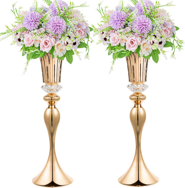 Set of 2 Flower Centerpiece Table Decorations Vases