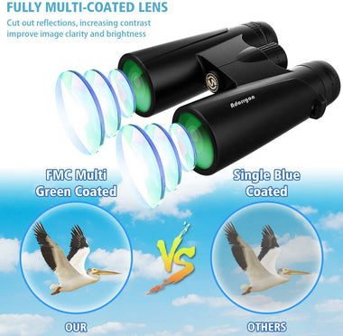 12x42 Powerful Binoculars with Clear Weak Light Vision
