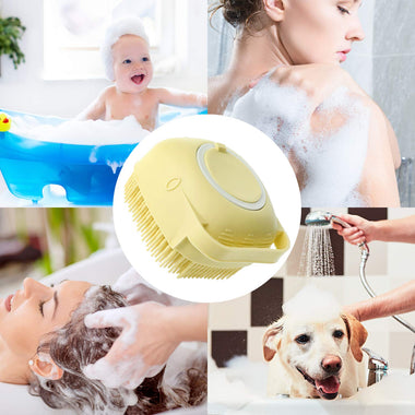 Soft Silicone Bath Body Brush with Soap Dispenser