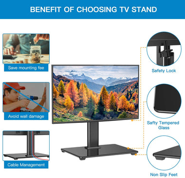 Universal TV Stand Table Top TV Base for 32 to 55 inch LCD LED OLED.