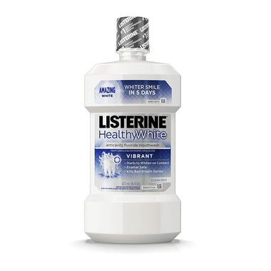 Listerine Healthy White Vibrant Multi-Action Fluoride Mouthwash