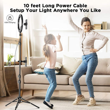 10.2 inch Selfie Ring Light with Tripod Stand & 2 Phone Holders
