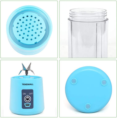 Portable Blender, Personal Size Blender USB Rechargeable with 6 Blades