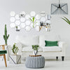 32 Pieces Removable Acrylic Mirror Setting Wall Sticker Decal for Home (10 x 8.6 x 5 cm)
