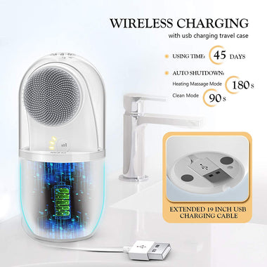 Facial Cleansing Brush - [2021 Newest ] Waterproof Rechargeable