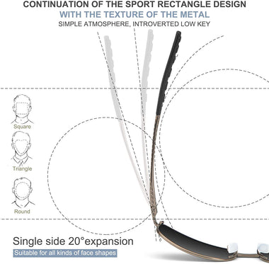 FEIDU Polarized Sport Mens Sunglasses HD Lens Metal Frame