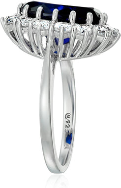 Amazon Collection Platinum-Plated Sterling Silver Celebrity "Kate" Ring
