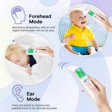 Touchless Thermometer for Adults,Forehead and Ear Thermometer for Fever