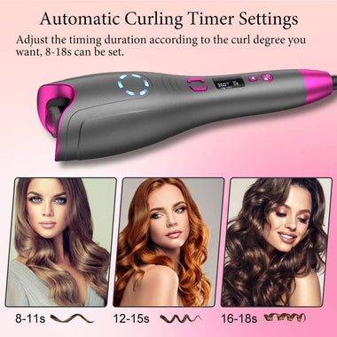 Auto Hair Curler, Automatic Curling Iron with LCD Display