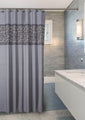 Grey Fabric Shower Curtain for Bathroom