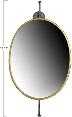 Oval Pivoting Wall Mirror