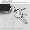 Geekey Multi-Tool | Stainless Steel Key Shaped Pocket Tool