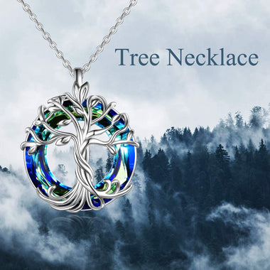 TOUPOP Tree of Life Necklace s925 Sterling Silver Family Tree Pendant