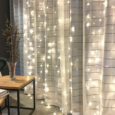 Twinkle Star LED Window Curtain String Light  Outdoor Indoor Wall Decoration