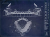 Dodger Stadium Blueprint Style Print