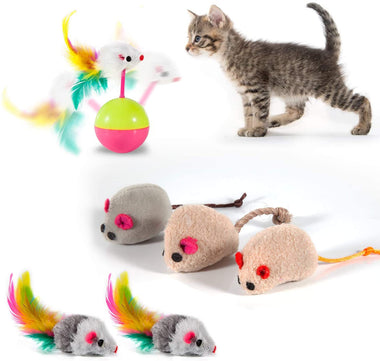 Mibote 28 Pcs Cat Toys Kitten Toys Assorted