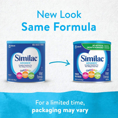 Similac Advance Infant Formula with Iron, Powder, 12.4 oz (Pack of 6)