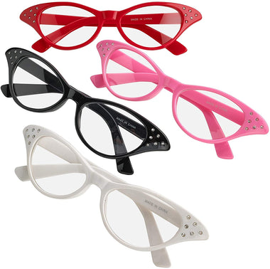 Cat Eye Glasses with Rhinestonesss