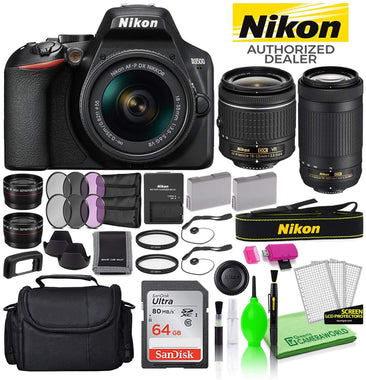 D3500 24.2MP DSLR Digital Camera with 18-55mm and 70-300mm Lenses (1588)