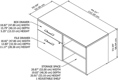 Bush Business Furniture Office 500 Low Storage Cabinet