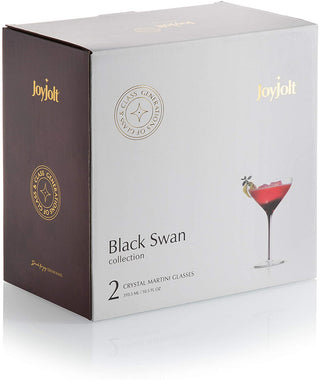 JoyJolt Swan Stemmed Martini Glasses
