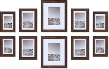 Picture Frames Brown Set of 10