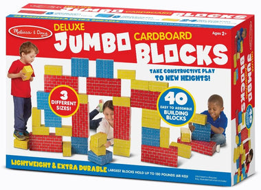 Melissa & Doug Jumbo Cardboard Blocks 40 Pieces