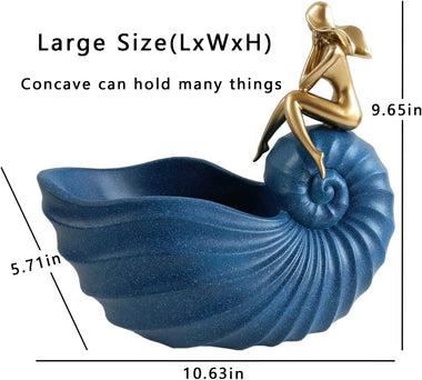 Conch Shell Dish Candy Bowl for Office Decor