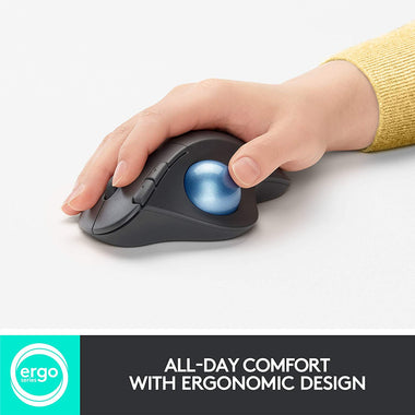 ERGO M575 Wireless Trackball Mouse, Easy thumb control, Precision