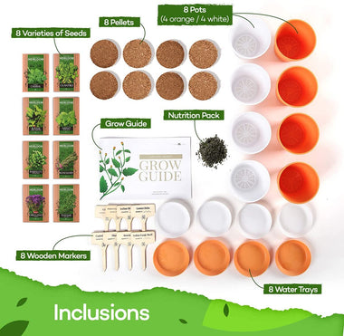 Deluxe Herb – 8 Variety Herb Garden Kit Indoor