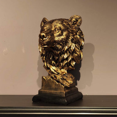 LOOYAR Resin Bear Sculpture Ornament