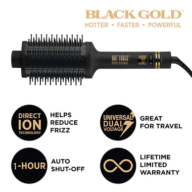 Professional Black Gold Multi-Styler Heated Hair Brush