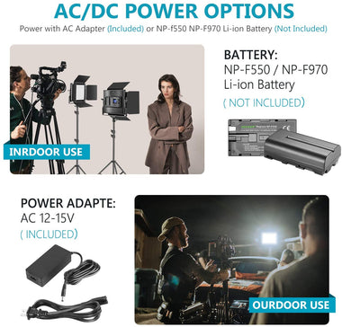 2 Packs Advanced 2.4G 660 LED Video Light