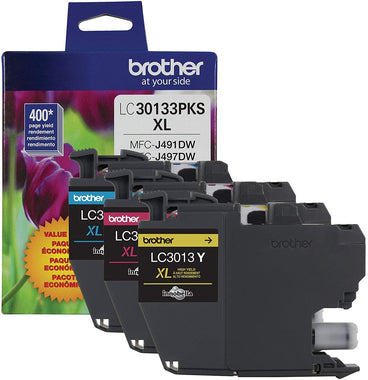 Brother Printer Genuine LC30133PKS 3-Pack High Yield Color Ink Cartridges