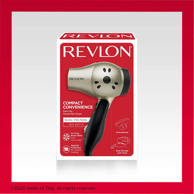 Revlon 1875W Compact+ Folding Handle Travel Hair Dryer