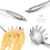 Zulay Kitchen Pasta Server - Durable Food Grade Stainless Steel Pasta