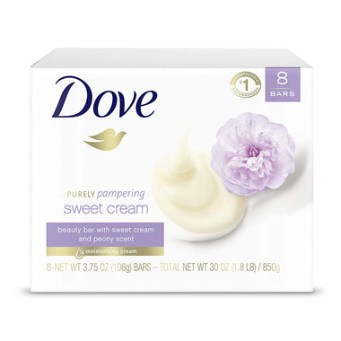 Dove Purely Pampering Beauty Bar Gentle Cleanser for Softer Skin Sweet Cream